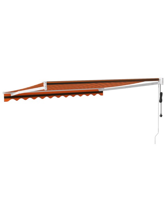 Izvelkama markīze, automātiska, oranža, brūna, 3x2,5 m
