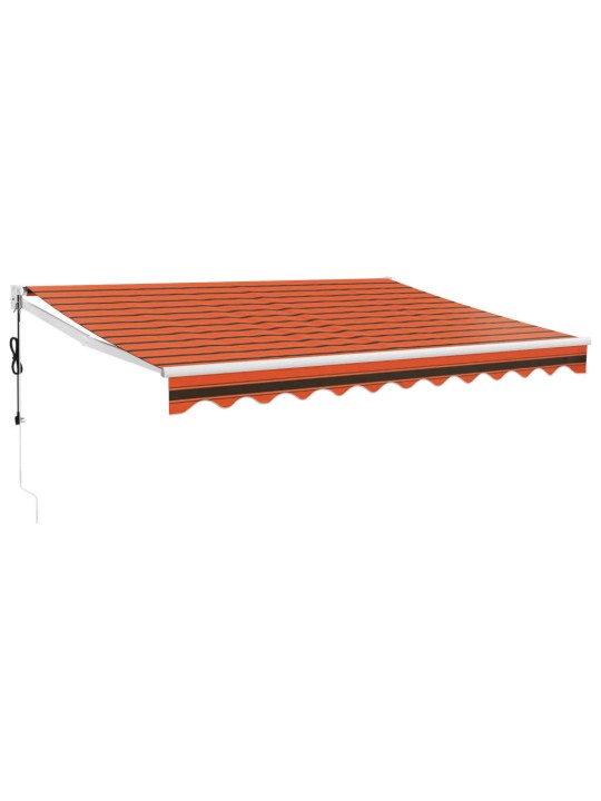 Izvelkama markīze, automātiska, oranža, brūna, 3,5x2,5 m