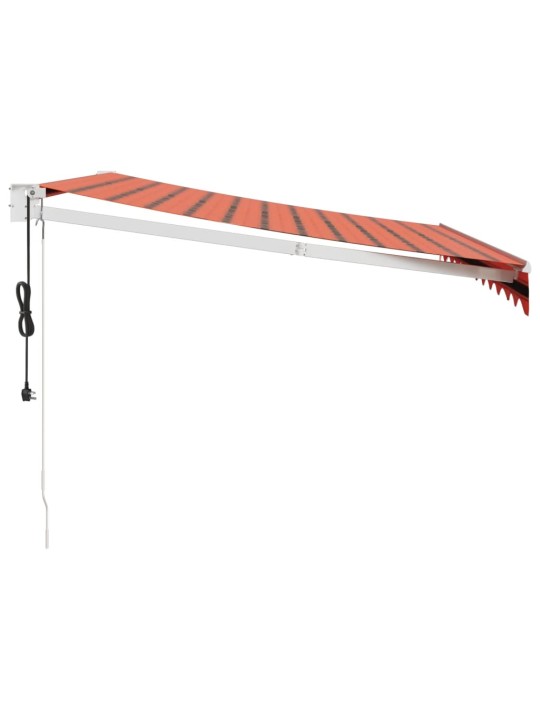 Izvelkama markīze, automātiska, oranža, brūna, 3,5x2,5 m