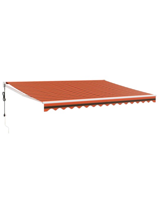 Izvelkama markīze, automātiska, oranža, brūna, 4x3 m