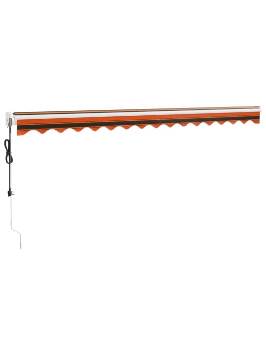 Izvelkama markīze, automātiska, oranža, brūna, 4x3 m