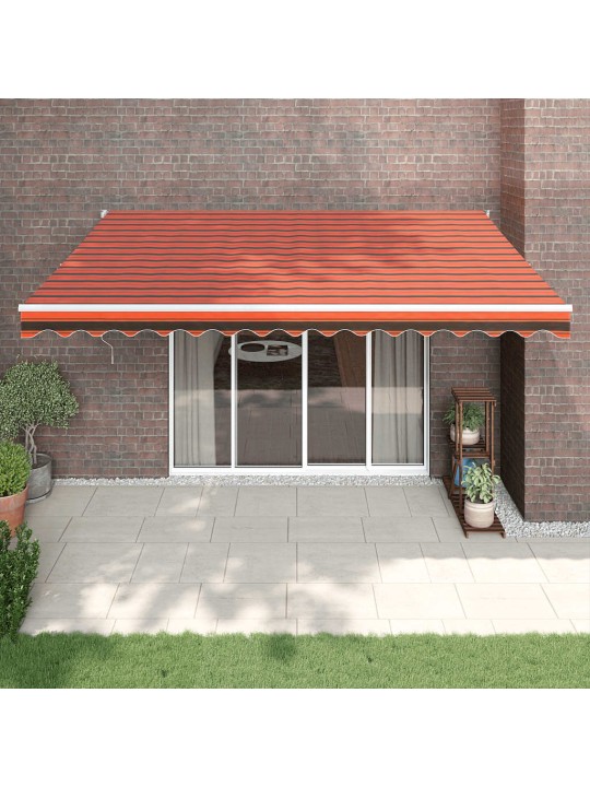 Izvelkama markīze, automātiska, oranža, brūna, 4x3 m