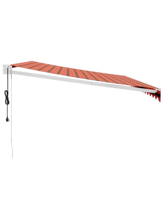 Izvelkama markīze, automātiska, oranža, brūna, 4,5x3 m