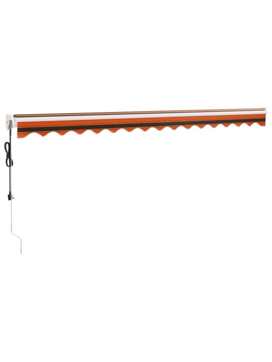 Izvelkama markīze, automātiska, oranža, brūna, 4,5x3 m
