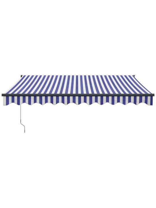 Izvelkama markīze, automātiska, zila, balta, 3x2,5 m