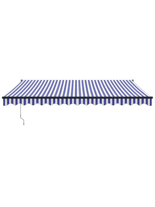 Izvelkama markīze, automātiska, zila, balta, 4x3 m