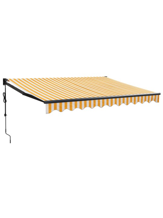 Izvelkama markīze, automātiska, dzeltena, balta, 3x2,5 m