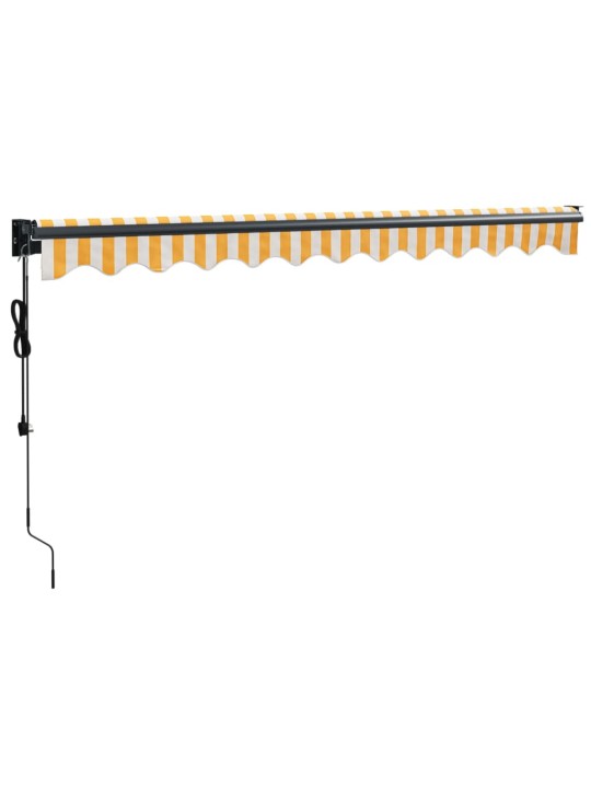Izvelkama markīze, automātiska, dzeltena, balta, 3x2,5 m