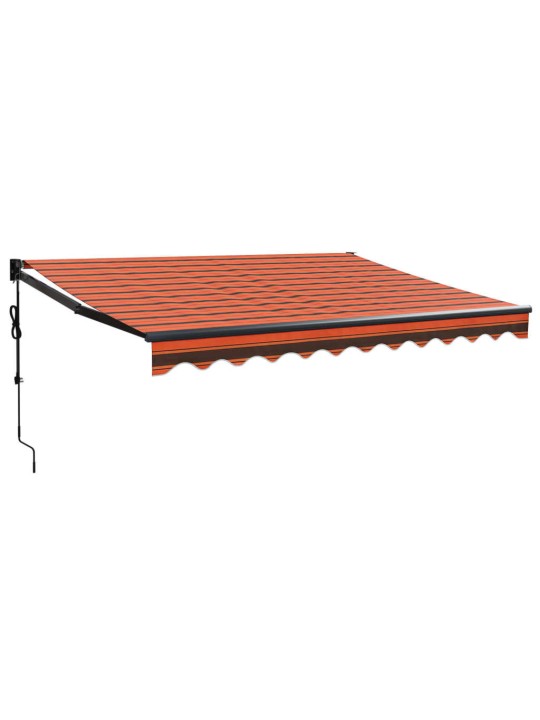 Izvelkama markīze, automātiska, oranža, brūna, 3x2,5 m