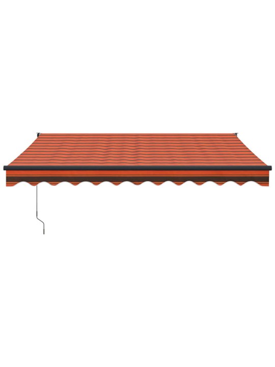 Izvelkama markīze, automātiska, oranža, brūna, 3x2,5 m