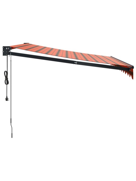 Izvelkama markīze, automātiska, oranža, brūna, 3x2,5 m