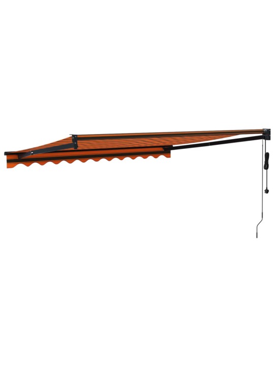 Izvelkama markīze, automātiska, oranža, brūna, 3x2,5 m