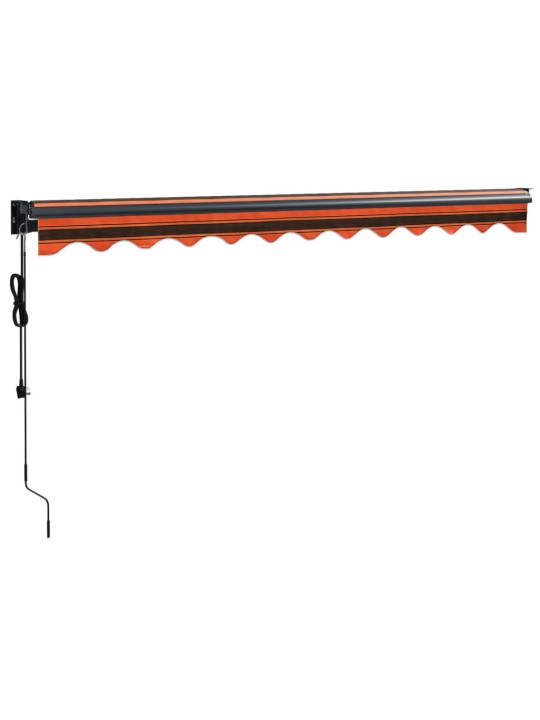 Izvelkama markīze, automātiska, oranža, brūna, 3x2,5 m
