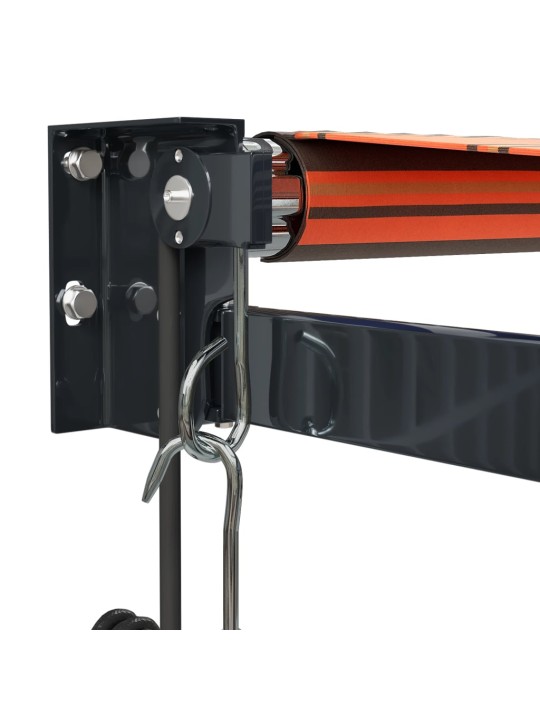 Izvelkama markīze, automātiska, oranža, brūna, 3x2,5 m
