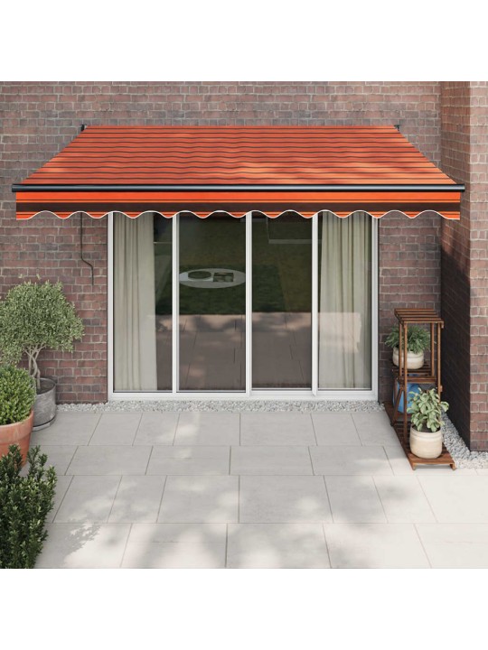 Izvelkama markīze, automātiska, oranža, brūna, 3x2,5 m