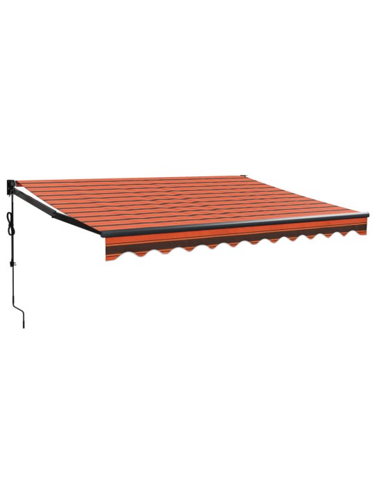 Izvelkama markīze, automātiska, oranža, brūna, 3,5x2,5 m