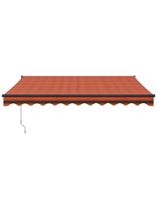 Izvelkama markīze, automātiska, oranža, brūna, 3,5x2,5 m