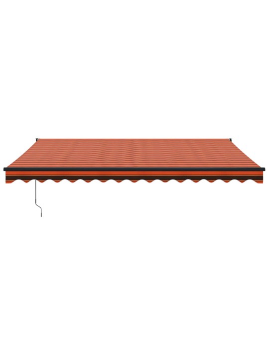 Izvelkama markīze, automātiska, oranža, brūna, 4x3 m