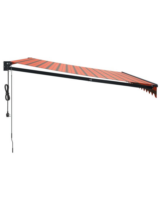Izvelkama markīze, automātiska, oranža, brūna, 4x3 m