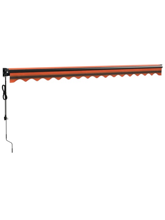Izvelkama markīze, automātiska, oranža, brūna, 4x3 m