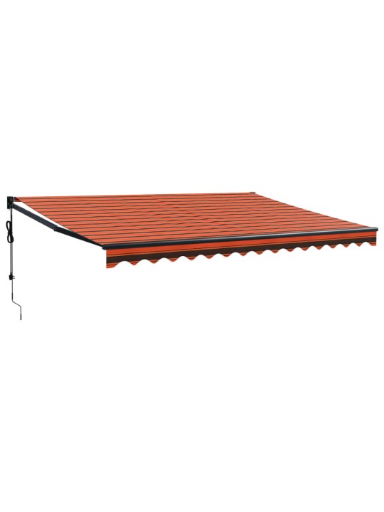 Izvelkama markīze, automātiska, oranža, brūna, 4,5x3 m
