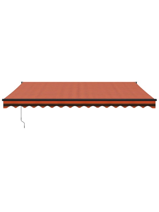 Izvelkama markīze, automātiska, oranža, brūna, 4,5x3 m