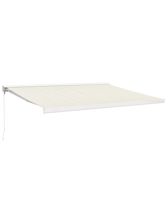 Izvelkama markīze, krēmkrāsas, 4x3 m, audums, alumīnijs