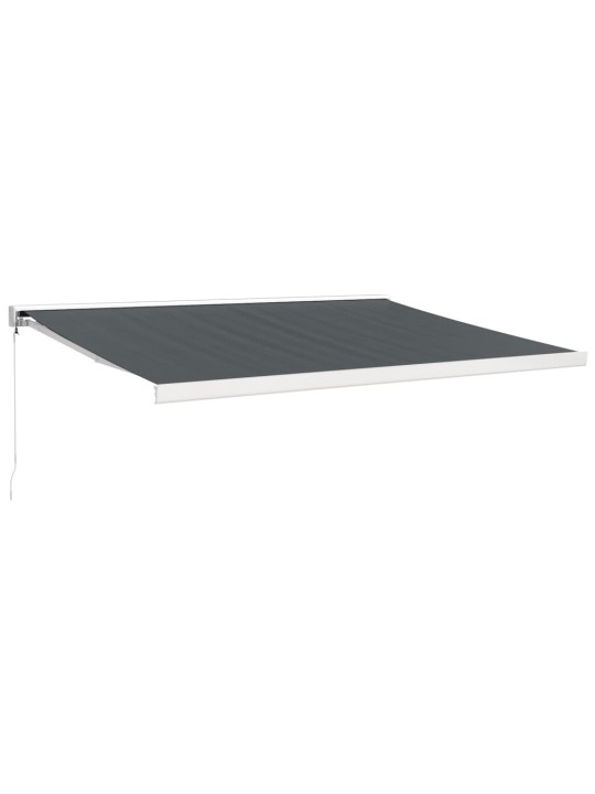 Izvelkama markīze, pelēka, 4x3 m, audums, alumīnijs