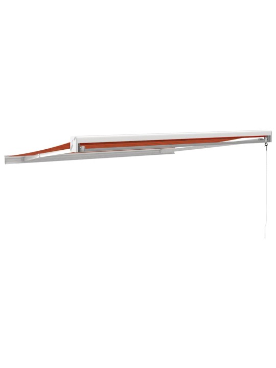 Izvelkama markīze, oranža, brūna, 3x2,5 m, audums, alumīnijs