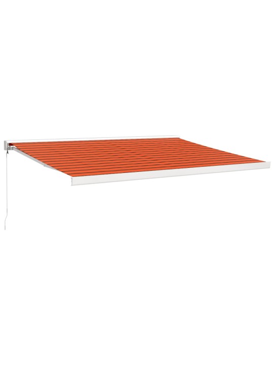 Izvelkama markīze, oranža, brūna, 4x3 m, audums, alumīnijs