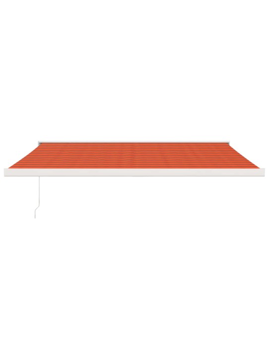 Izvelkama markīze, oranža, brūna, 4x3 m, audums, alumīnijs