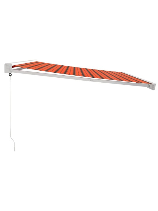 Izvelkama markīze, oranža, brūna, 4x3 m, audums, alumīnijs