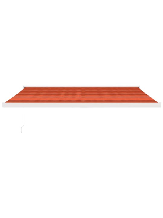 Izvelkama markīze, oranža, brūna, 4,5x3 m, audums, alumīnijs
