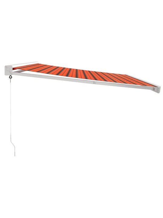 Izvelkama markīze, oranža, brūna, 4,5x3 m, audums, alumīnijs