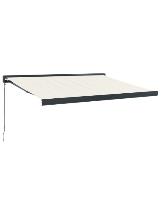 Izvelkama markīze, krēmkrāsas, 3,5x2,5 m, audums, alumīnijs