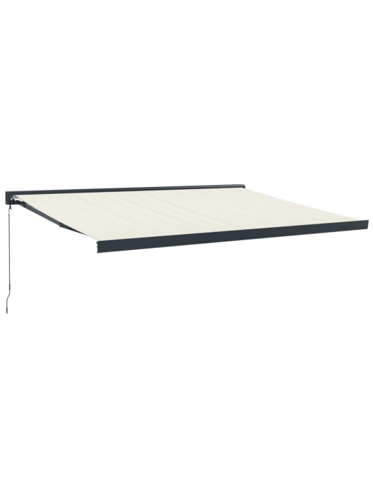 Izvelkama markīze, krēmkrāsas, 4x3 m, audums, alumīnijs
