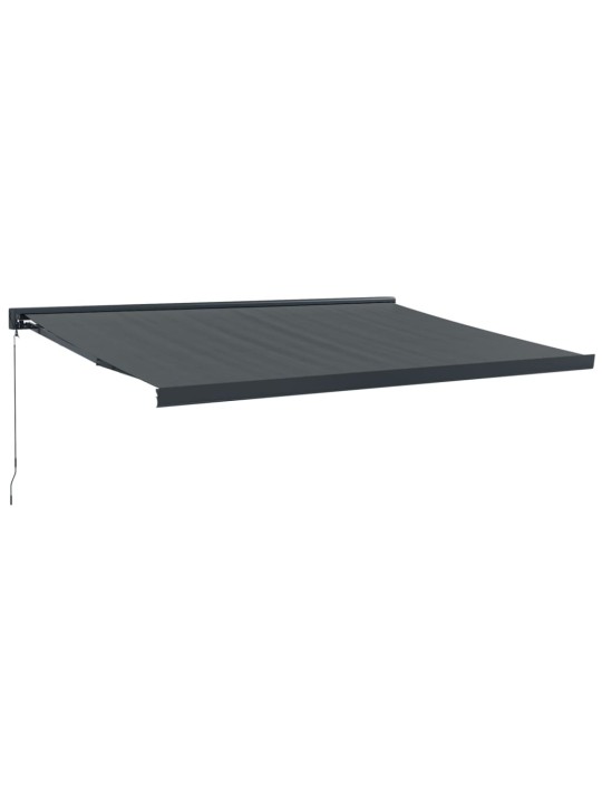 Izvelkama markīze, pelēka, 4x3 m, audums, alumīnijs
