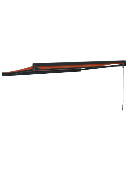 Izvelkama markīze, oranža, brūna, 3x2,5 m, audums, alumīnijs
