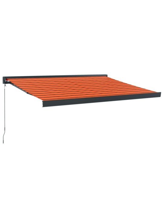 Izvelkama markīze, oranža, brūna, 3,5x2,5 m, audums, alumīnijs