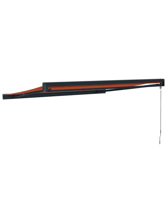 Izvelkama markīze, oranža, brūna, 3,5x2,5 m, audums, alumīnijs
