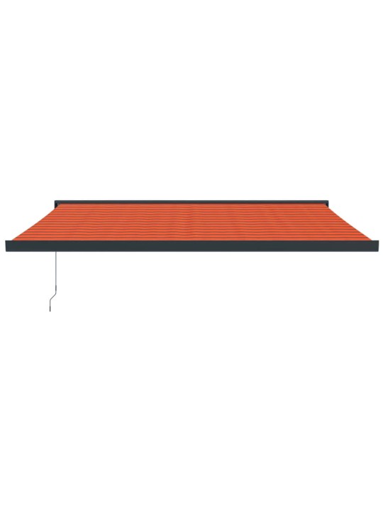 Izvelkama markīze, oranža, brūna, 4x3 m, audums, alumīnijs
