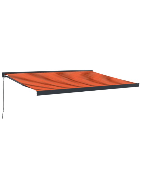 Izvelkama markīze, oranža, brūna, 4,5x3 m, audums, alumīnijs