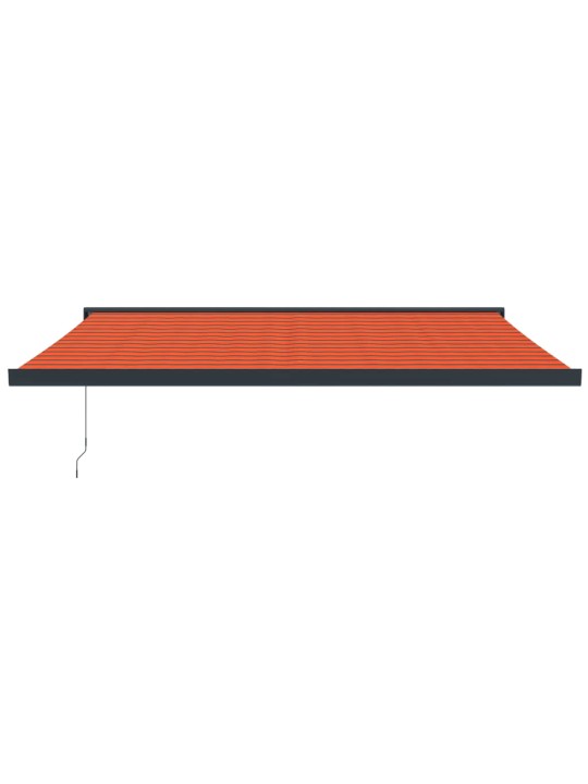 Izvelkama markīze, oranža, brūna, 4,5x3 m, audums, alumīnijs