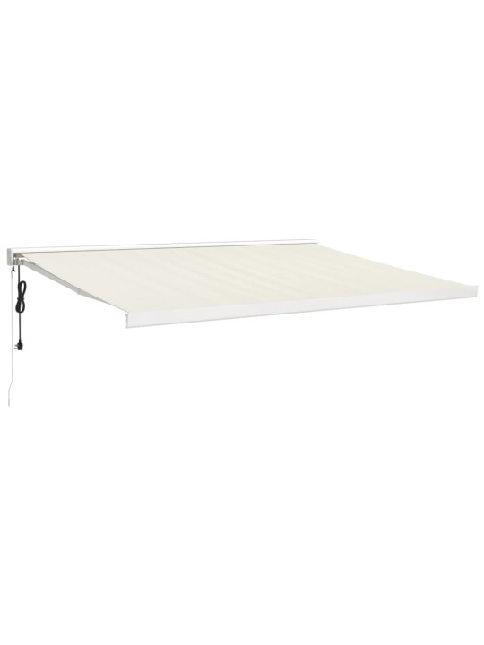 Izvelkama markīze, krēmkrāsas, 4x3 m, audums, alumīnijs
