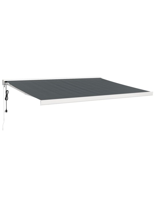 Izvelkama markīze, pelēka, 4x3 m, audums, alumīnijs