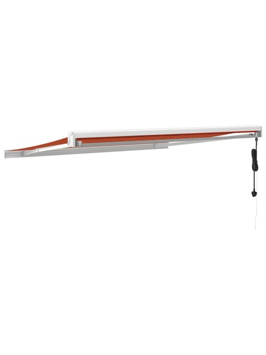 Izvelkama markīze, oranža, brūna, 3x2,5 m, audums, alumīnijs