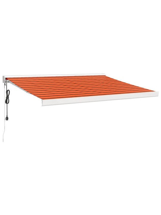 Izvelkama markīze, oranža, brūna, 3,5x2,5 m, audums, alumīnijs