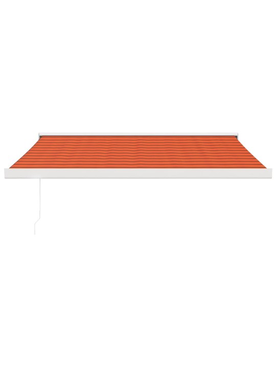 Izvelkama markīze, oranža, brūna, 3,5x2,5 m, audums, alumīnijs