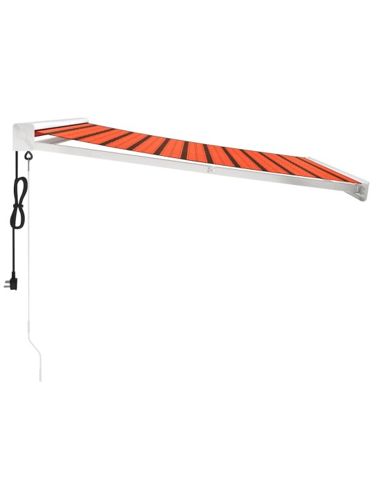 Izvelkama markīze, oranža, brūna, 3,5x2,5 m, audums, alumīnijs