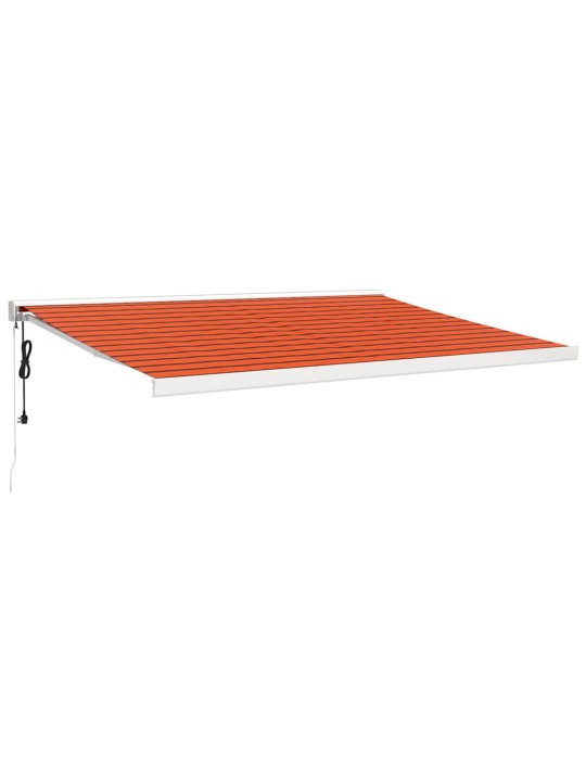 Izvelkama markīze, oranža, brūna, 4x3 m, audums, alumīnijs